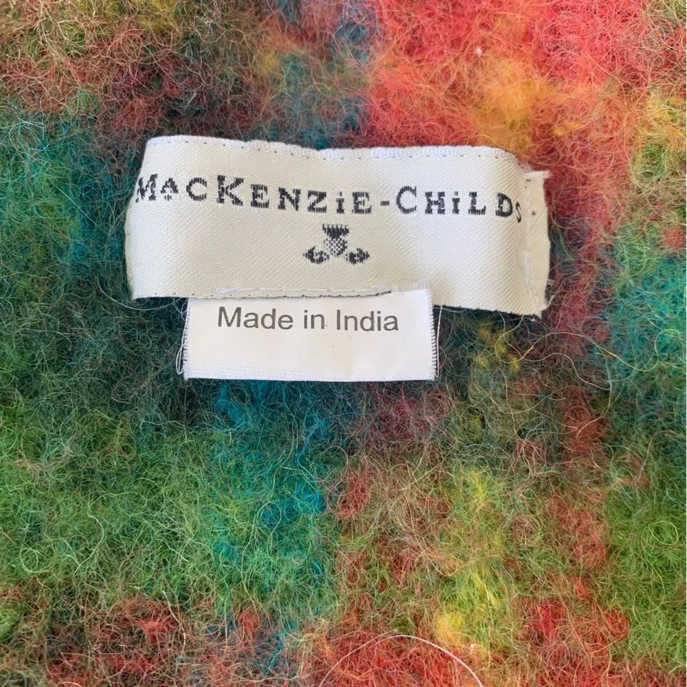 Mackenzie Childs Wool Mohair Blanket Throw